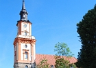 Evangelische Kirche in Templin / Uckermark : Kirche, Brunnen